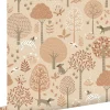 papier peint chiens beige et rose terracotta - 53 cm x 10.05 m - 139711-Estahome Sale