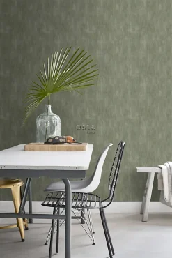 Estahome papier peint effet béton vert olive grisé - 53 cm x 10.05 m - 148754