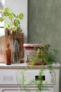 Estahome papier peint effet béton vert olive grisé - 53 cm x 10.05 m - 148754