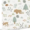 Estahome papier peint forêt avec des animaux de la forêt blanc - 53 cm x 10.05 m - 139247