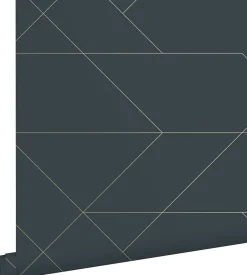Estahome papier peint lignes graphiques bleu foncé et or - 53 cm x 10.05 m - 139213