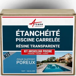 Arcane Industries Etanchéité Piscine Carrelée - Résine Transparente KIT ARCACLEAR PISCINE Transparent - 10 m², support poreux -