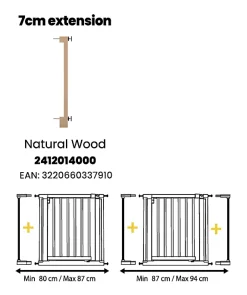 Extension barrière de sécurité en bois 7 cm-Safety 1st New