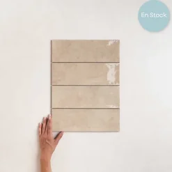 Reflex Boutique Faïence Effet Zellige Beige CINQUE TERRE Cream 10x30cm - Les Carreaux de Jean