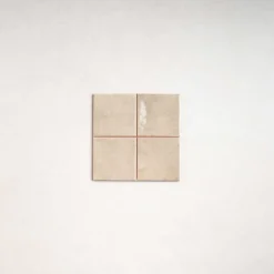 Les Carreaux De Jean  Faïence Effet Zellige Beige CHAOUEN 10x10 Cream - Les Carreaux de Jean