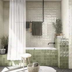 Faïence Effet Zellige Blanc CHAOUEN 10x10 Ice - Les Carreaux de Jean-Les Carreaux De Jean Discount