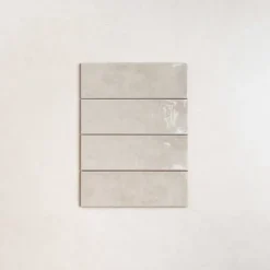 Les Carreaux De Jean Faïence Effet Zellige Blanc CINQUE TERRE Blanco 10x30cm - Les Carreaux de Jean