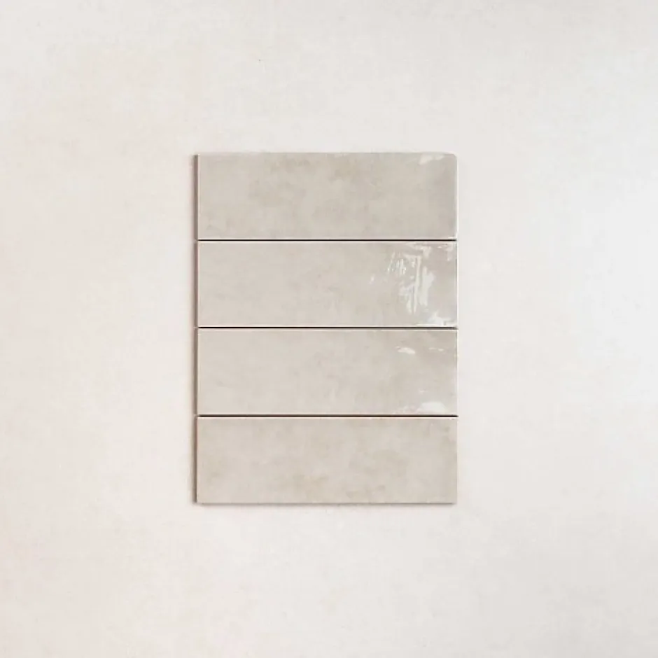 Les Carreaux De Jean Faïence Effet Zellige Blanc CINQUE TERRE Blanco 10x30cm - Les Carreaux de Jean