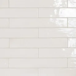 Gioia Materia Faïence Effet Zellige Blanc MANACOR 6,5x40 white - Les Carreaux de Jean