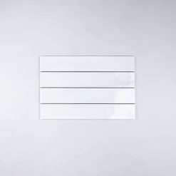 Gioia Materia Faïence Effet Zellige Blanc MANACOR 6,5x40 white - Les Carreaux de Jean