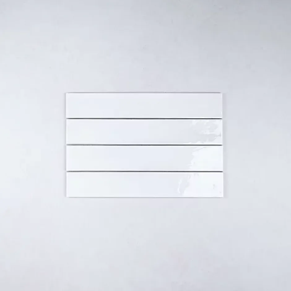 Gioia Materia Faïence Effet Zellige Blanc MANACOR 6,5x40 white - Les Carreaux de Jean