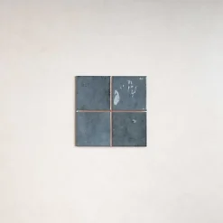 Les Carreaux De Jean  Faïence Effet Zellige Bleu CHAOUEN 10x10 Notte - Les Carreaux de Jean