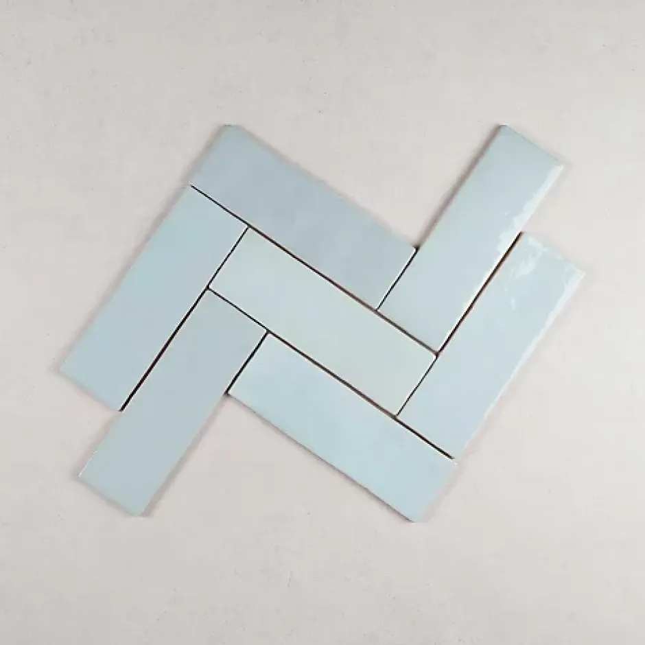 Faïence Effet Zellige Bleu Ciel ARTISAN 6.5x20 Aqua - Les Carreaux de Jean-Gioia Materia