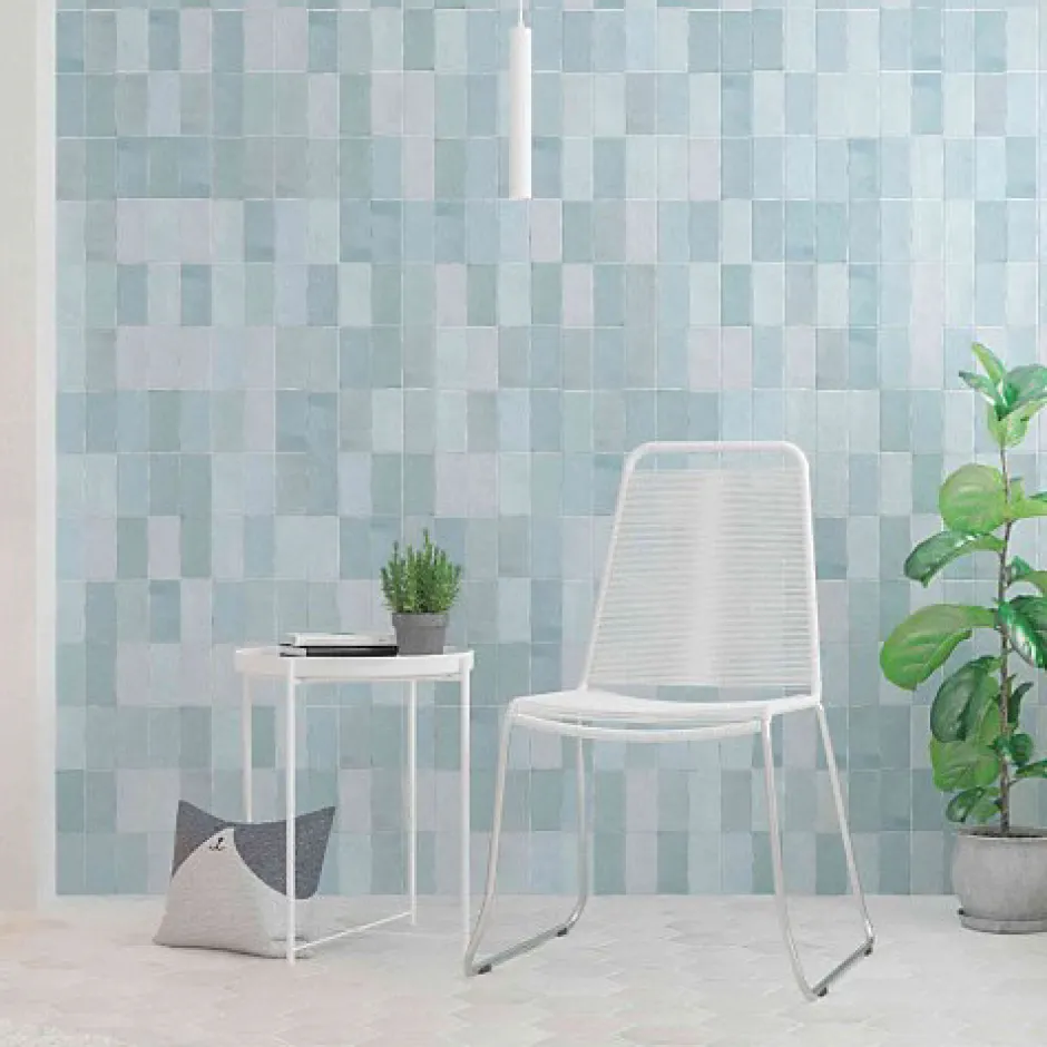 Faïence Effet Zellige Bleu Ciel FEZ Mat 6,2x12,5 Aqua - Les Carreaux de Jean-Les Carreaux De Jean Best