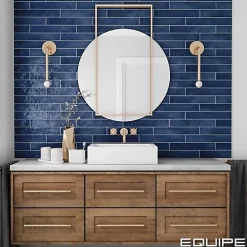 Faïence Effet Zellige Bleu Foncé MANACOR 6,5x40 ocean blue - Les Carreaux de Jean-Gioia Materia Discount