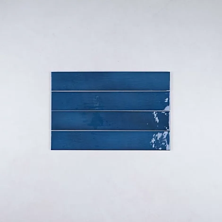 Faïence Effet Zellige Bleu Foncé MANACOR 6,5x40 ocean blue - Les Carreaux de Jean-Gioia Materia Discount