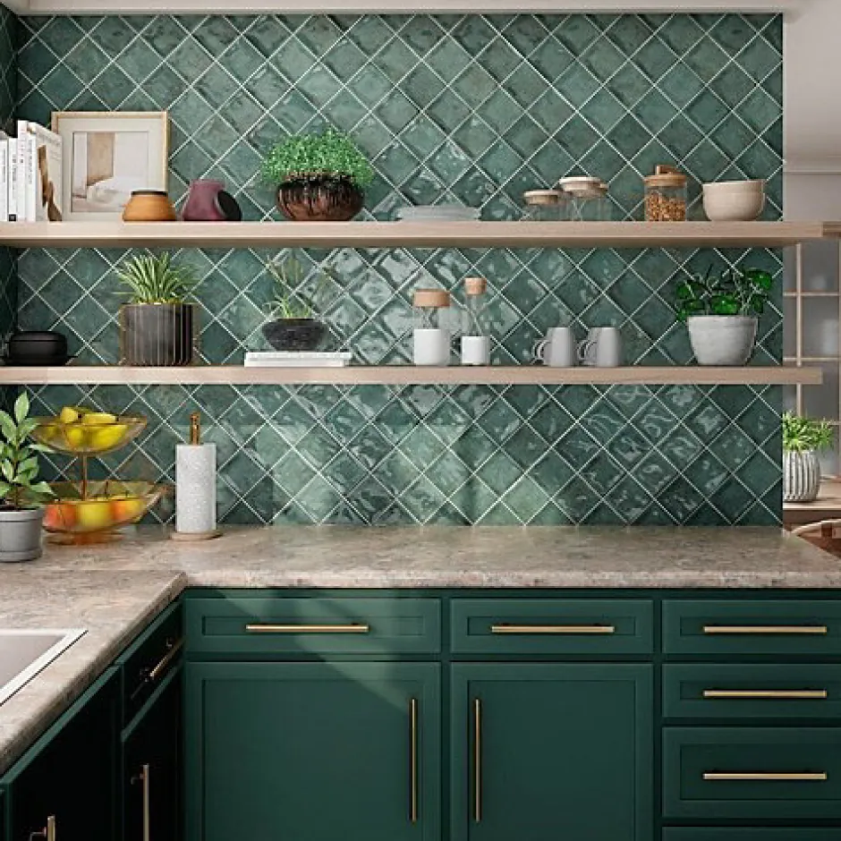 Faïence Effet Zellige CHAOUEN 10x10 Ocean - Les Carreaux de Jean-Reflex Boutique Clearance