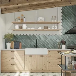 Les Carreaux De Jean  Faïence Effet Zellige CINQUE TERRE Océan 10x30cm - Les Carreaux de Jean