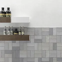 Les Carreaux De Jean  Faïence Effet Zellige Gris FEZ Brillant 6,2x12,5 Grey - Les Carreaux de Jean