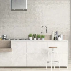 Faïence Effet Zellige Gris Clair FEZ Brillant 6,2x12,5 Warm - Les Carreaux de Jean-Les Carreaux De Jean  Online