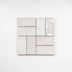 Faïence Effet Zellige Gris Clair FEZ Brillant 6,2x12,5 Warm - Les Carreaux de Jean-Les Carreaux De Jean Online