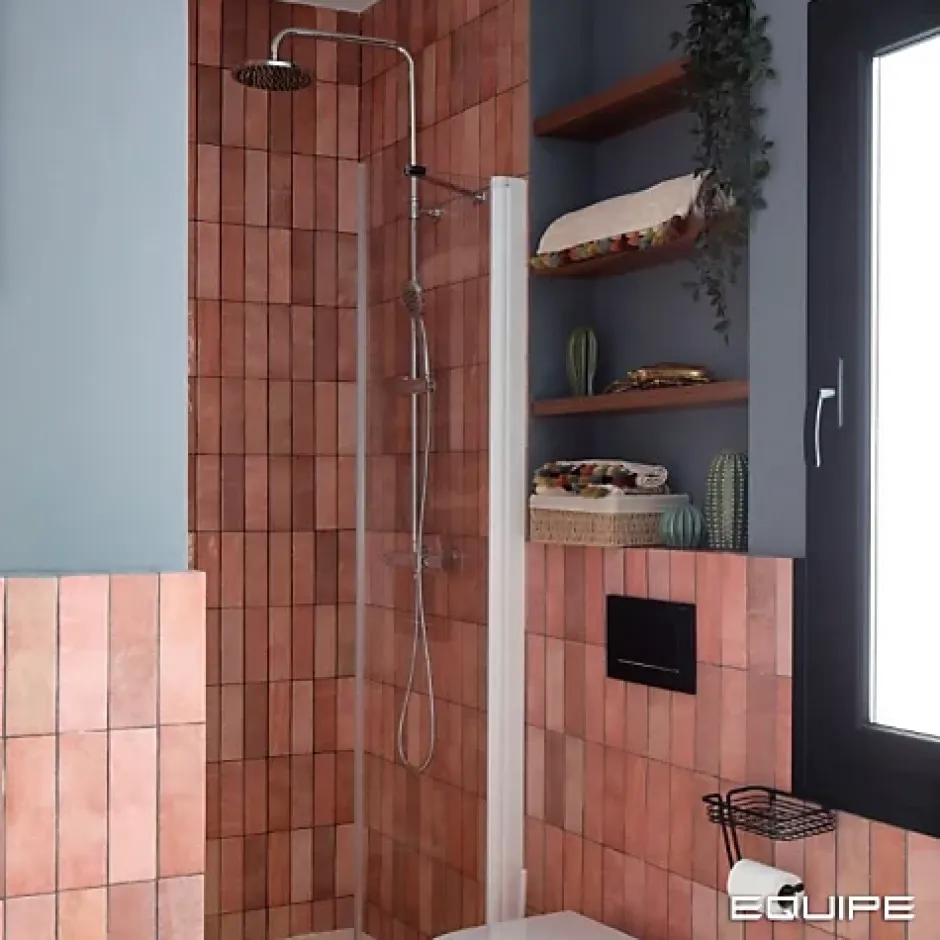 Gioia Materia Faïence Effet Zellige Rose ARTISAN 6.5x20 Rose - Les Carreaux de Jean