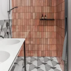 Gioia Materia Faïence Effet Zellige Rose ARTISAN 6.5x20 Rose - Les Carreaux de Jean