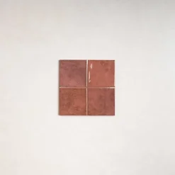 Reflex Boutique Faïence Effet Zellige Rouge CHAOUEN 10x10 Carmine - Les Carreaux de Jean