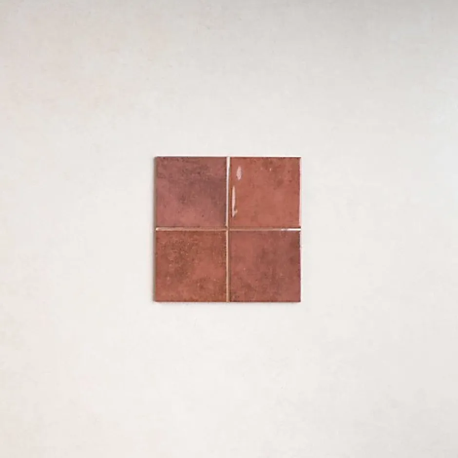 Reflex Boutique Faïence Effet Zellige Rouge CHAOUEN 10x10 Carmine - Les Carreaux de Jean