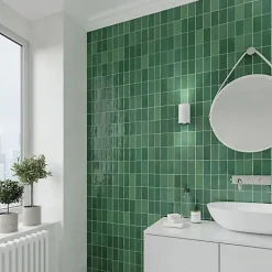 Faïence Effet Zellige Vert FEZ Brillant 6,2x12,5 Emerald - Les Carreaux de Jean-Les Carreaux De Jean  Hot