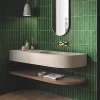 Faïence Effet Zellige Vert Émeraude SAONA 5x25 Green - Les Carreaux de Jean-Les Carreaux De Jean  Outlet