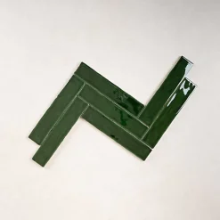 Faïence Effet Zellige Vert Émeraude SAONA 5x25 Green - Les Carreaux de Jean-Les Carreaux De Jean  Outlet