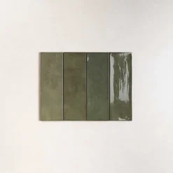 Faïence Effet Zellige Vert CINQUE TERRE Emerald 10x30cm - Les Carreaux de Jean-Reflex Boutique