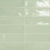 Gioia Materia Faïence Effet Zellige Vert d'eau VILLAGE 6,5x20 Mint - LES CARREAUX DE JEAN