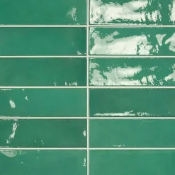 Faïence Effet Zellige Vert VILLAGE 6,5x20 Esmerald Green - LES CARREAUX DE JEAN-Gioia Materia Discount