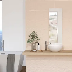 Etile Faïence murale beige sable décor 3D mat L.90 x l.30 cm x ép.10,5 mm, Aspen