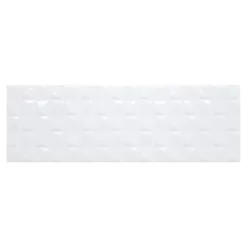 Faïence murale blanc brillant avec relief L.60 x l.20 cm x ép.8,3 mm, Plain-GoodHome New