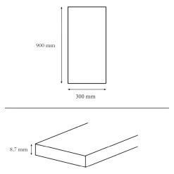 GoodHome Faïence murale blanc brillant L.90 x l.30 cm x ép.8,7 mm, Aragone