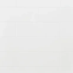 Faïence murale blanc brillant lisse L.60 x l.20 cm x ép.8,3 mm, Plain-GoodHome