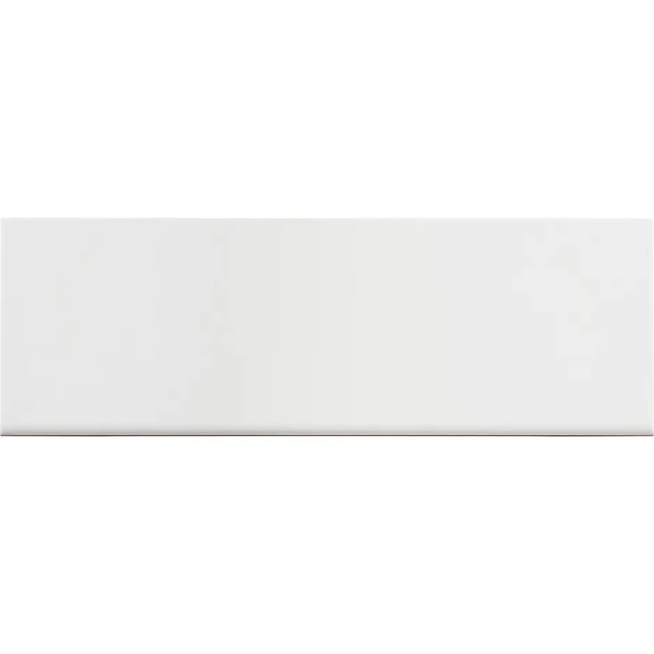 Faïence murale blanc brillant lisse L.60 x l.20 cm x ép.8,3 mm, Plain-GoodHome