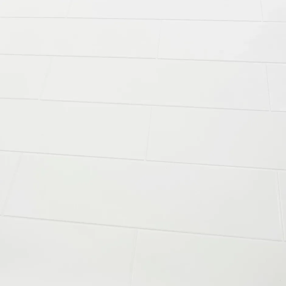 Faïence murale blanc brillant lisse L.60 x l.20 cm x ép.8,3 mm, Plain-GoodHome