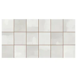 Faïence murale blanc brillant texturé L.60 x l.31,6 cm x ép.9 mm, Soul-Ecoceramic Hot