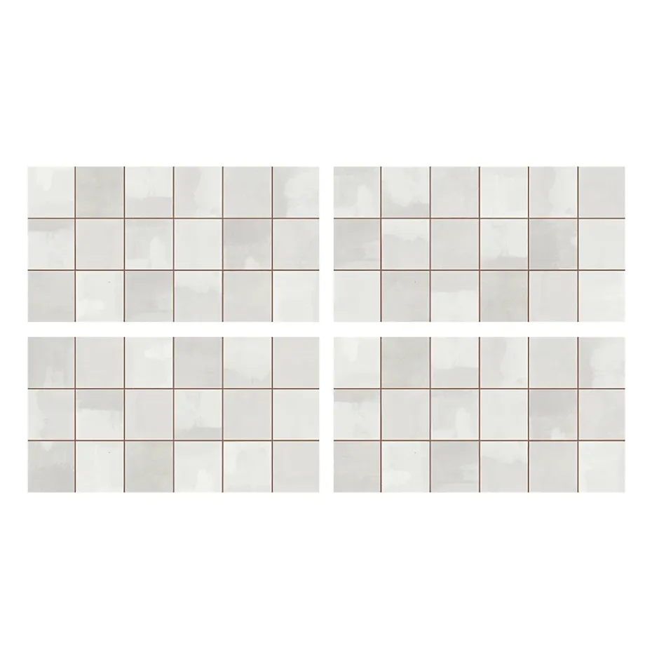 Faïence murale blanc brillant texturé L.60 x l.31,6 cm x ép.9 mm, Soul-Ecoceramic Hot