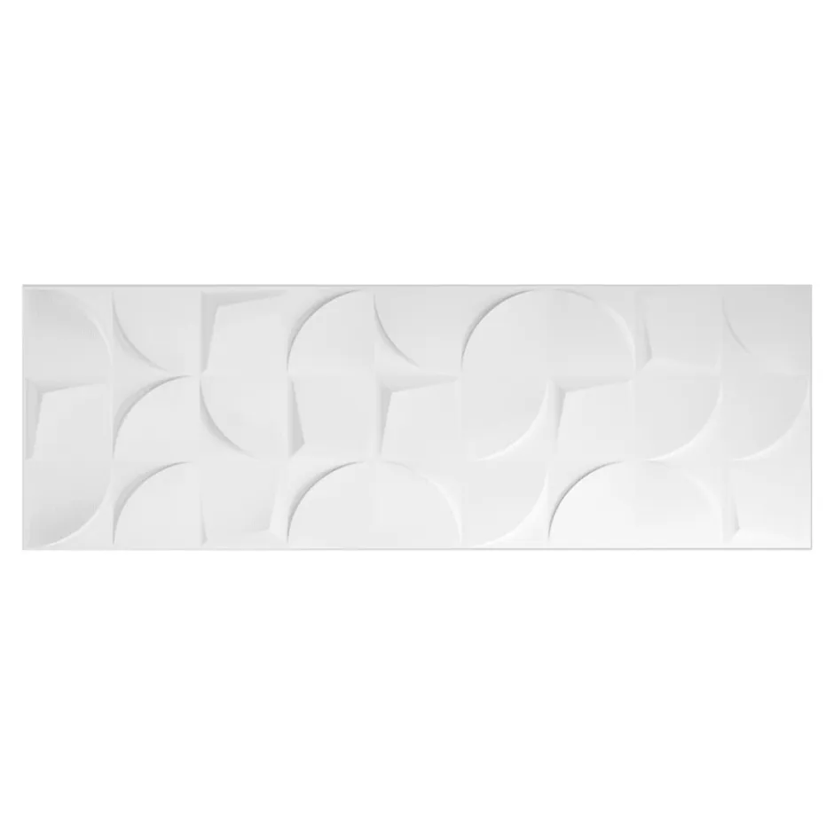 Faïence murale blanc décor géométrique L.90 x l.30 cm x ép.8,7 mm, Aragone-GoodHome Outlet