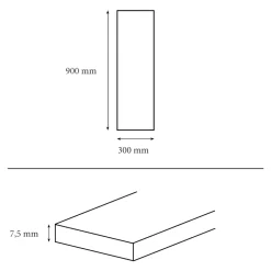 Faïence murale blanc décor géométrique L.90 x l.30 cm x ép.8,7 mm, Aragone-GoodHome Outlet