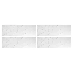 Faïence murale blanc décor géométrique L.90 x l.30 cm x ép.8,7 mm, Aragone-GoodHome Outlet