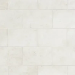 Faïence murale blanc gris effet marbré 25 x 40 cm Commo