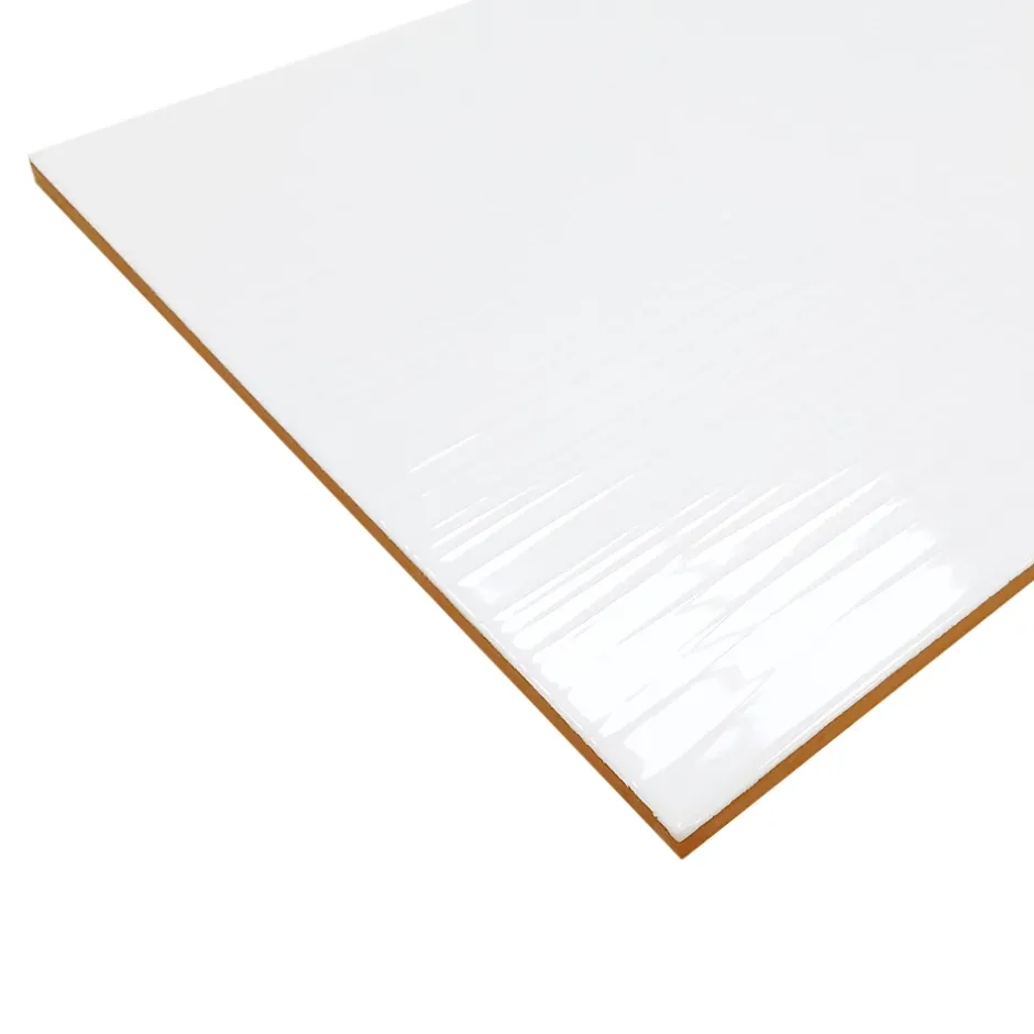 Faïence murale blanc texturé L.40 x l.25 cm x ép.8,3 mm, Alexandrina-GoodHome Hot
