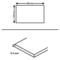 Faïence murale blanc texturé L.40 x l.25 cm x ép.8,3 mm, Alexandrina-GoodHome Hot