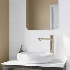 Faïence murale blanc texturé L.40 x l.25 cm x ép.8,3 mm, Alexandrina-GoodHome Hot